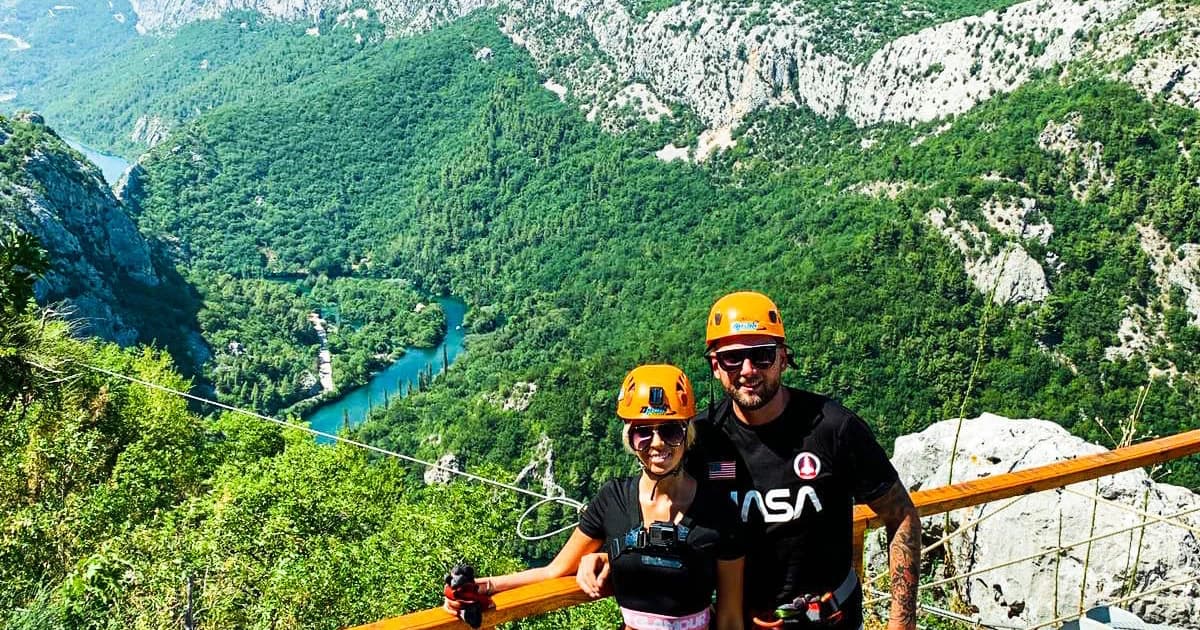Omiš: Tyrolka - Zipline w kanionie rzeki Cetina